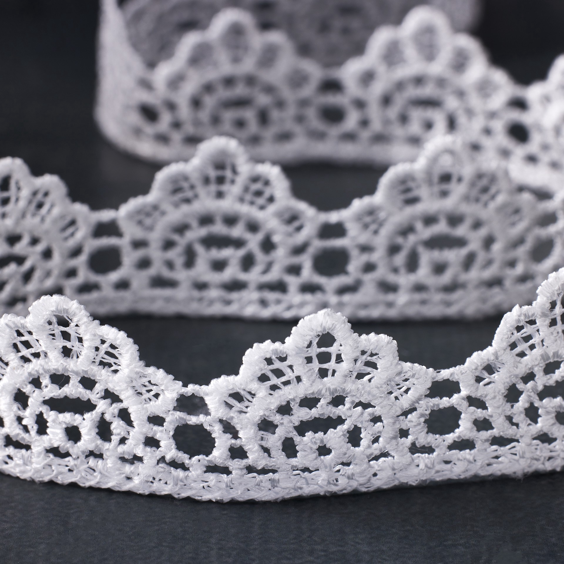 slide 4 of 4, 7/8" X 2yd. Lace Scallop Ribbon By Celebrate It, 7/8 in x 2 yd