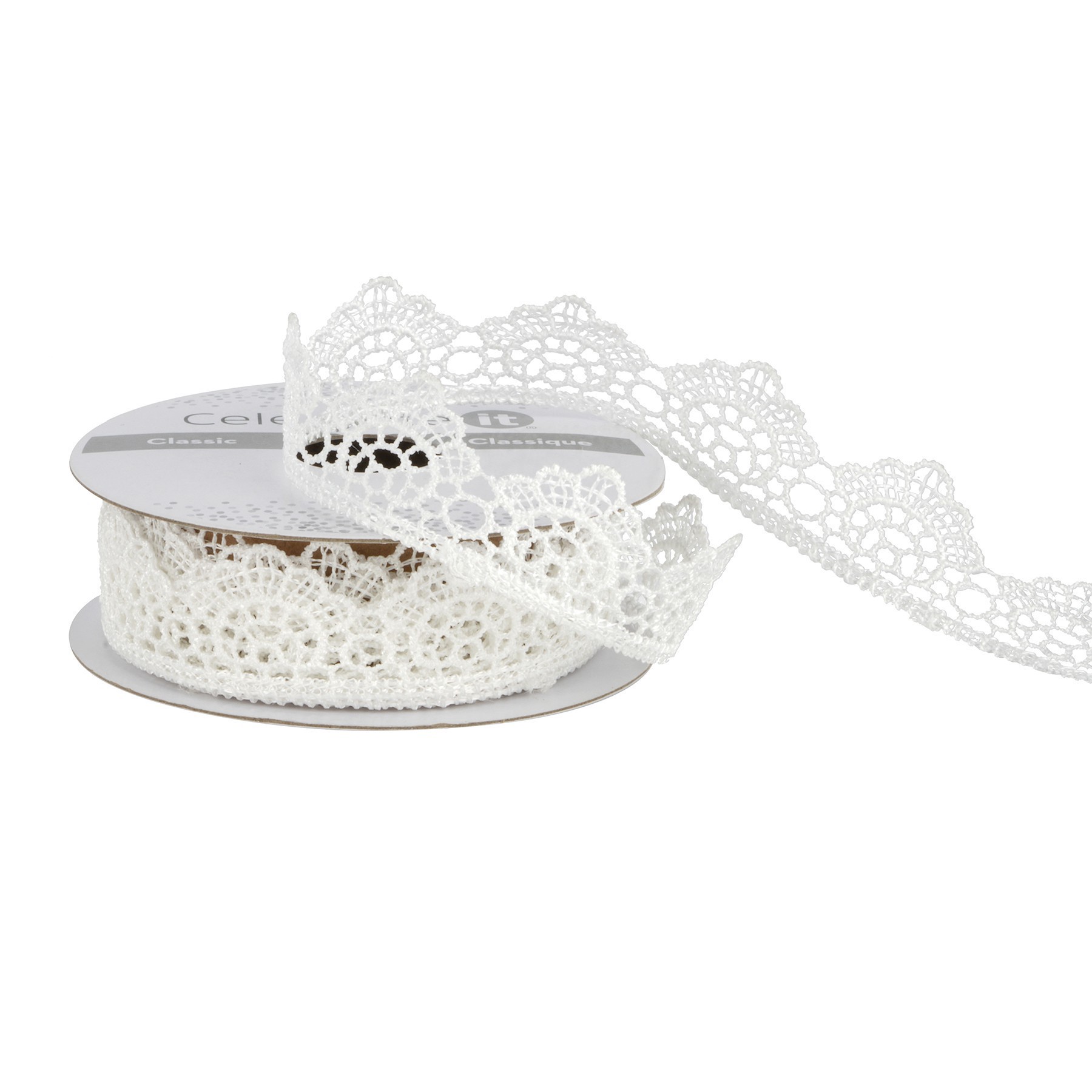 slide 2 of 4, 7/8" X 2yd. Lace Scallop Ribbon By Celebrate It, 7/8 in x 2 yd