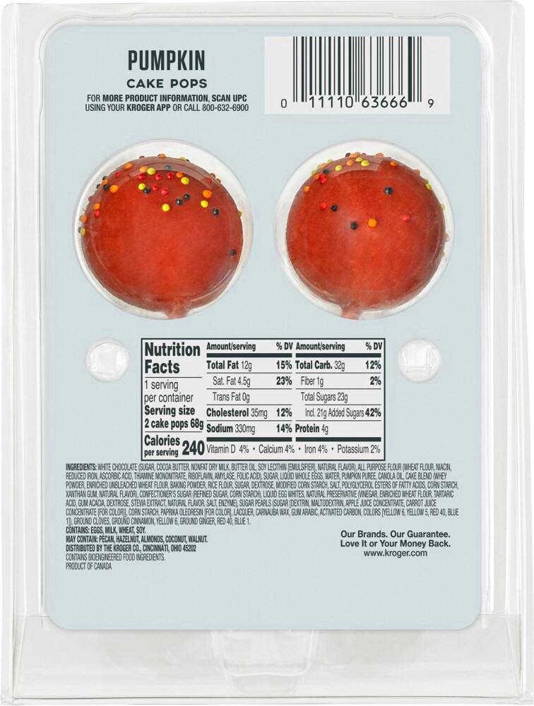 slide 2 of 2, Bakery Fresh Pumpkin Cake Pop, 2 ct