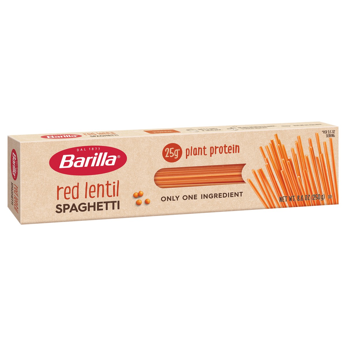 slide 2 of 9, Barilla Red Lentil Spaghetti, 8.8 oz