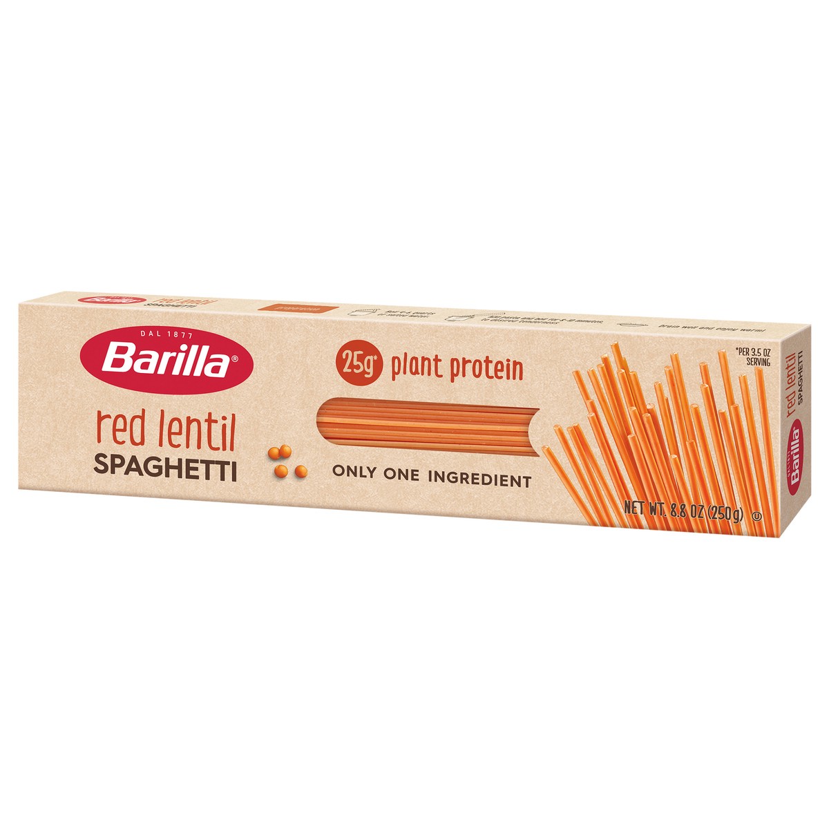 slide 3 of 9, Barilla Red Lentil Spaghetti, 8.8 oz