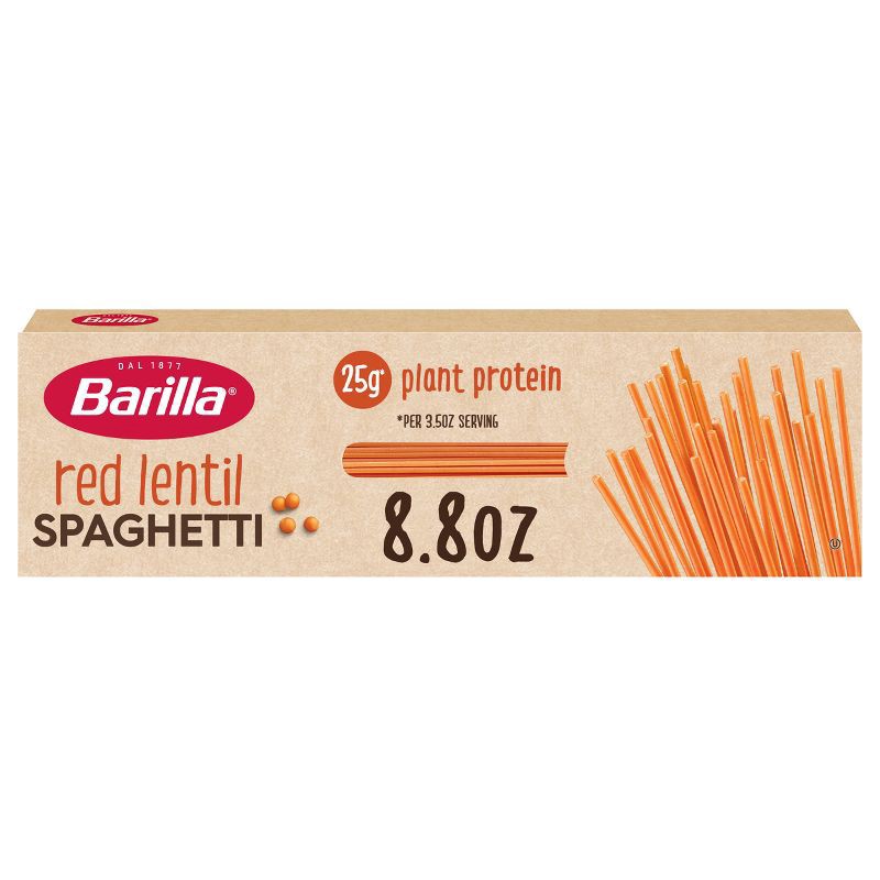 slide 1 of 9, Barilla Red Lentil Spaghetti, 8.8 oz