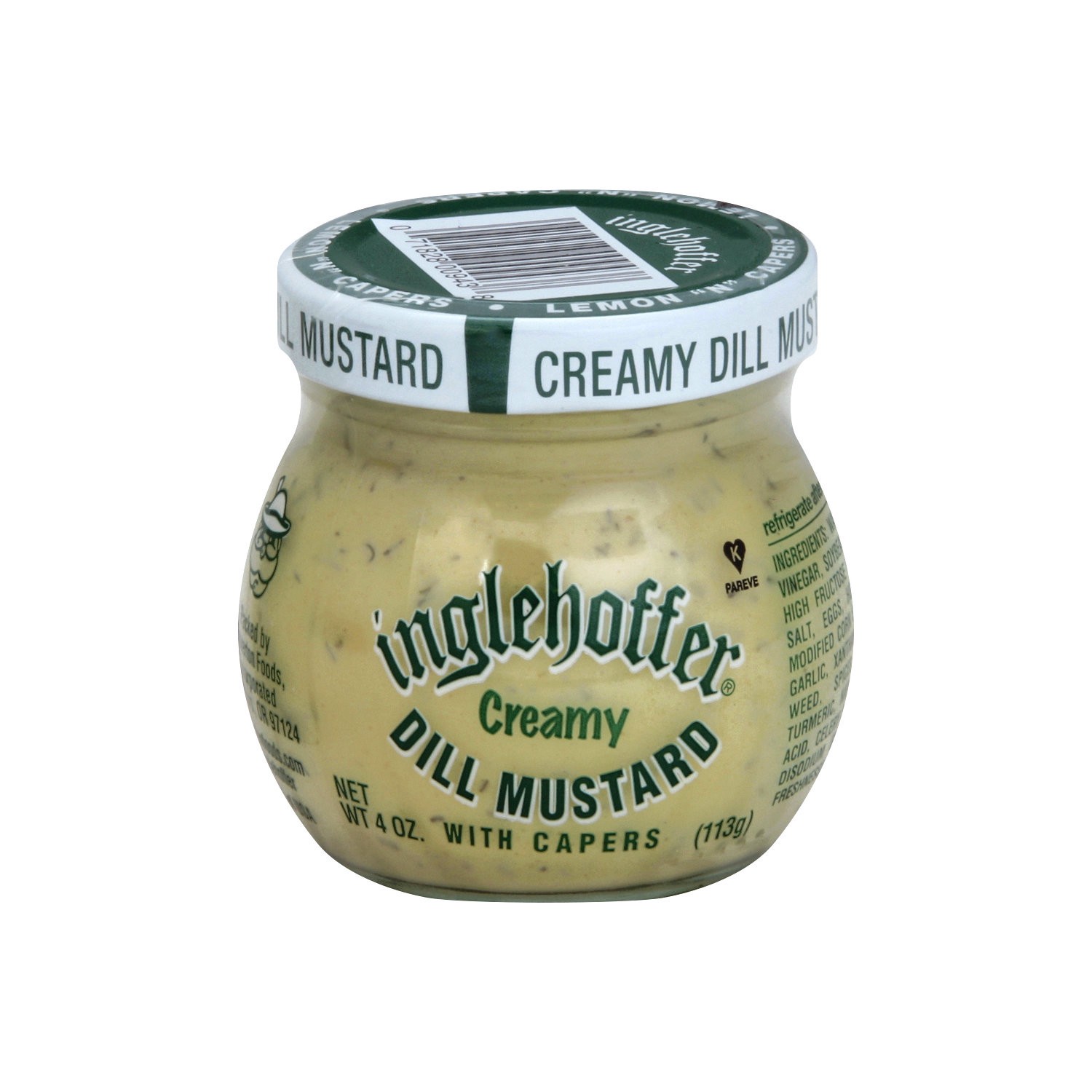 slide 1 of 9, Inglehoffer Creamy Dill Mustard With Capers, 4 oz