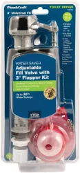 Plumbcraft Water Saver Universal Toilet Fill Valve With Flapper Kit