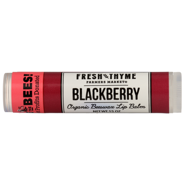 slide 1 of 1, Fresh Thyme Blackberry Beeswax Lip Balm, 0.15 oz