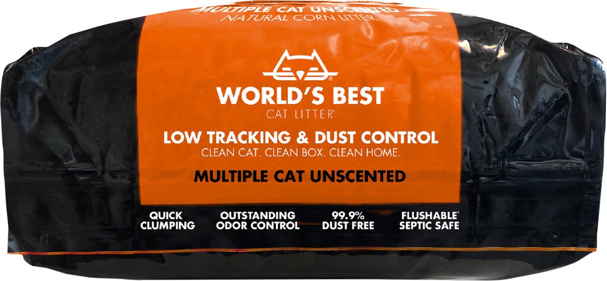 slide 4 of 7, World's Best Cat Litter World’s Best Cat Litter Low Tracking & Dust Control Multiple Cat Unscented, 15 lb, 15 lb