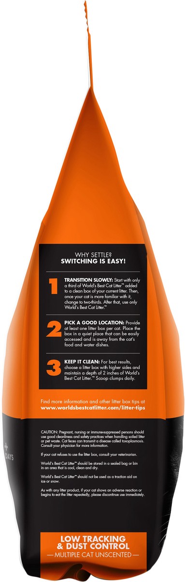slide 7 of 7, World's Best Cat Litter World’s Best Cat Litter Low Tracking & Dust Control Multiple Cat Unscented, 15 lb, 15 lb
