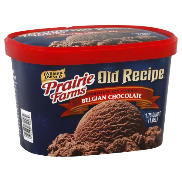 slide 1 of 1, Prairie Farms Belgium Chocolate Ice Cream, 56 oz