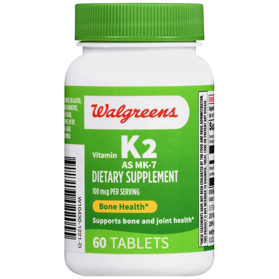slide 2 of 5, Walgreens Vitamin K2 100mcg Tablets, 60 ct