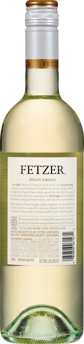 slide 4 of 9, Fetzer Pinot Grigio, 750 ml