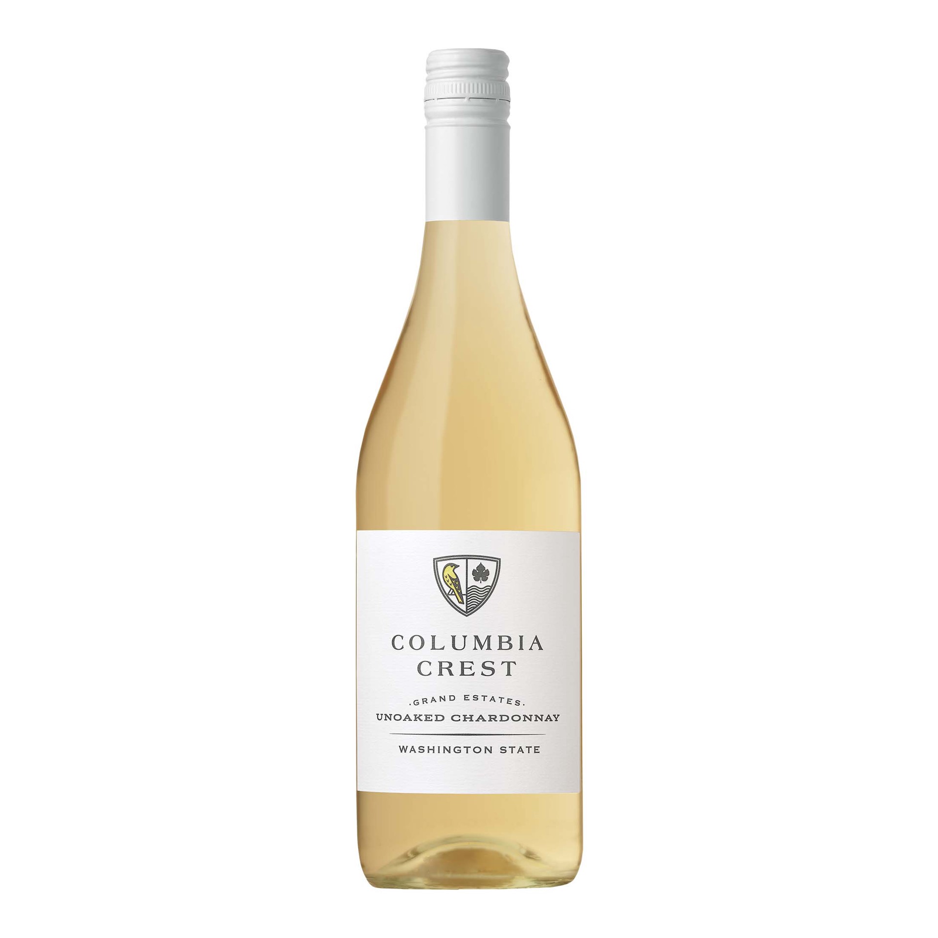 slide 1 of 7, Columbia Crest Grand Estates Unoaked Chardonnay, White Wine, 750 mL Bottle, 750 ml