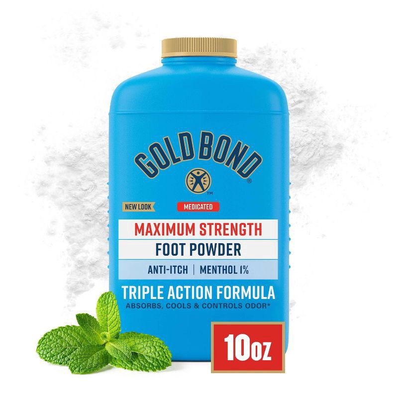 slide 1 of 5, Gold Bond Medicated Foot Powder 10 oz., 10 oz