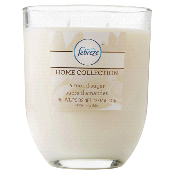 slide 1 of 1, Febreze Home Collection Almond Sugar Candle, 22 oz