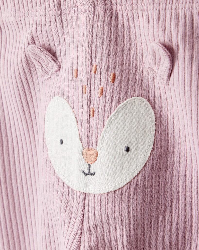 slide 3 of 4, Carter's Carters Baby Girl 3-Piece Woodland Creatures Long-Sleeve Bodysuits & Pant Set - Pink/White Pink/Ivory 9M, 3 pc