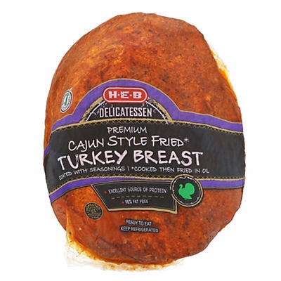 slide 1 of 1, H-E-B Select Ingredients Turkey Cajun Fried, per lb