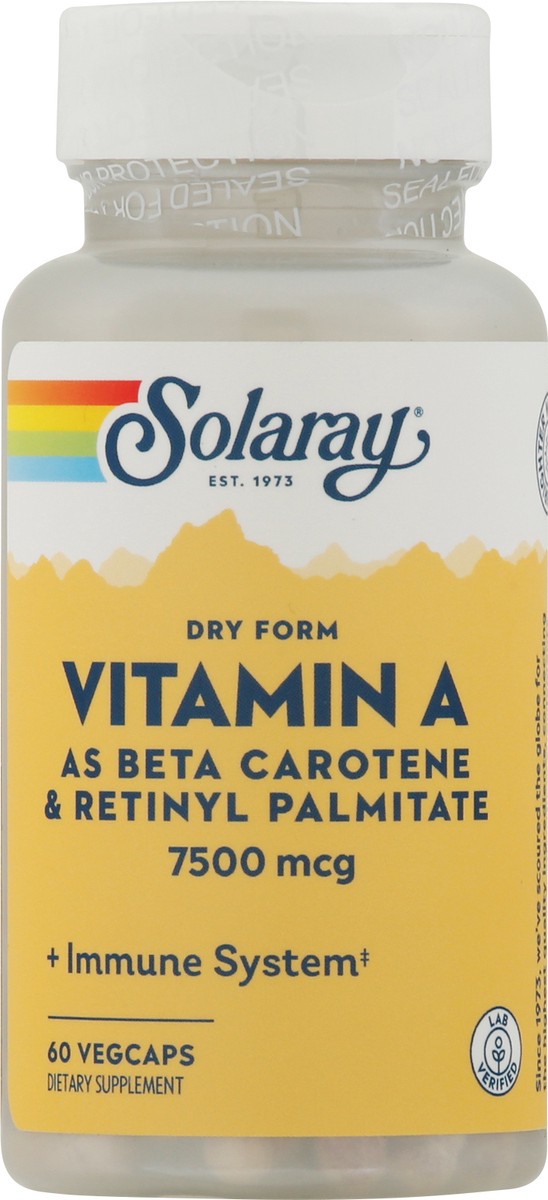 slide 6 of 9, Solaray Dry Form Vitamin A 7500 Mcg, 60 ct