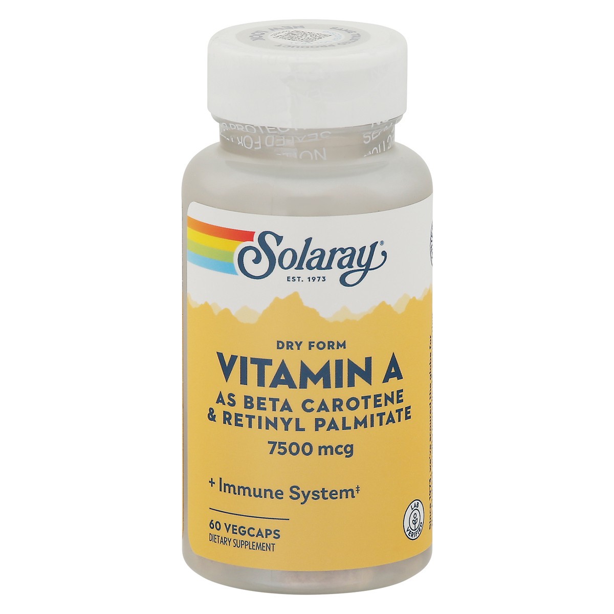 slide 1 of 9, Solaray Dry Form Vitamin A 7500 Mcg, 60 ct