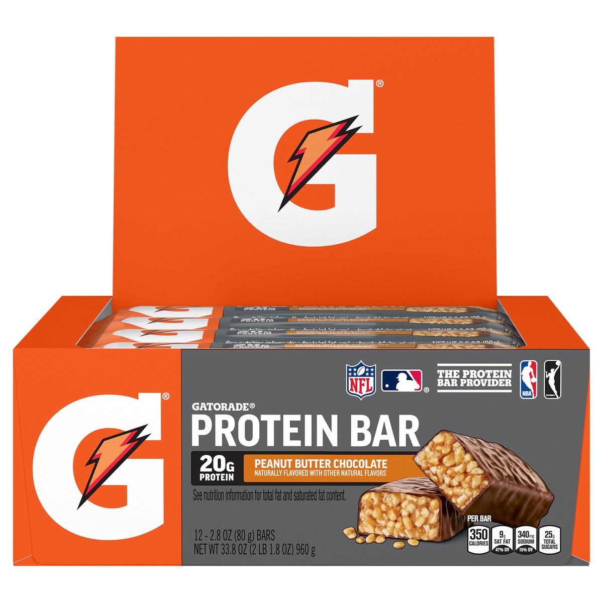 slide 1 of 3, Gatorade Protein Bar Peanut Butter Chocolate 2.8 Oz 12 Count, 12 ct