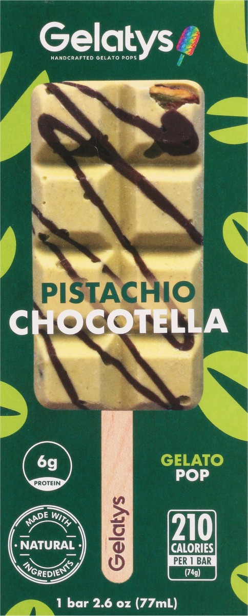 slide 7 of 9, Gelatys Handcrafted Gelato Pop - Pistachio Chocotella, 2.10 fl oz