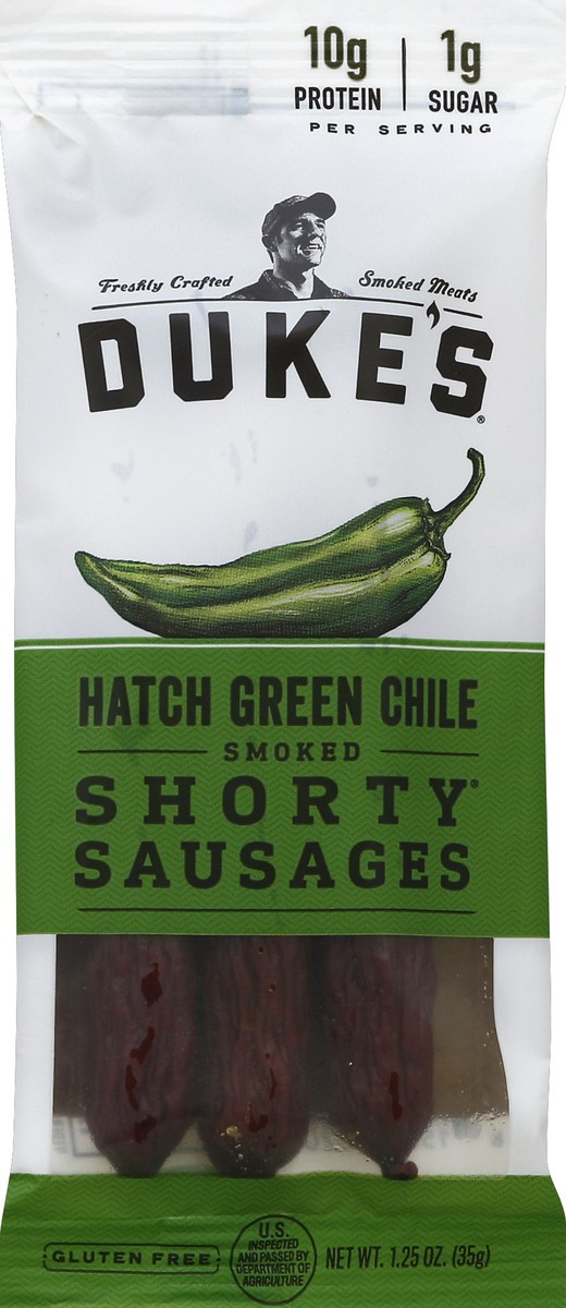 slide 4 of 5, Duke's Hatch Green Chile Smoked Shorty Sausages, 1.25 oz., 1.25 oz