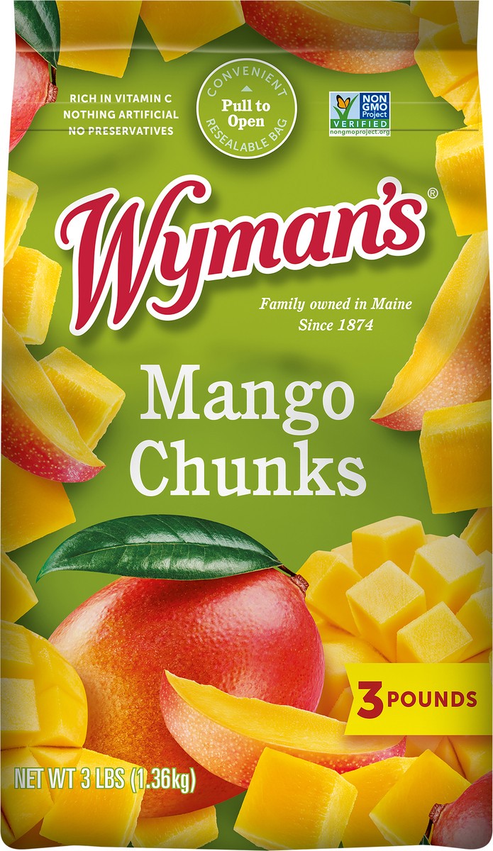 slide 3 of 7, Wyman's Mango Chunks 3 lb, 3 lb