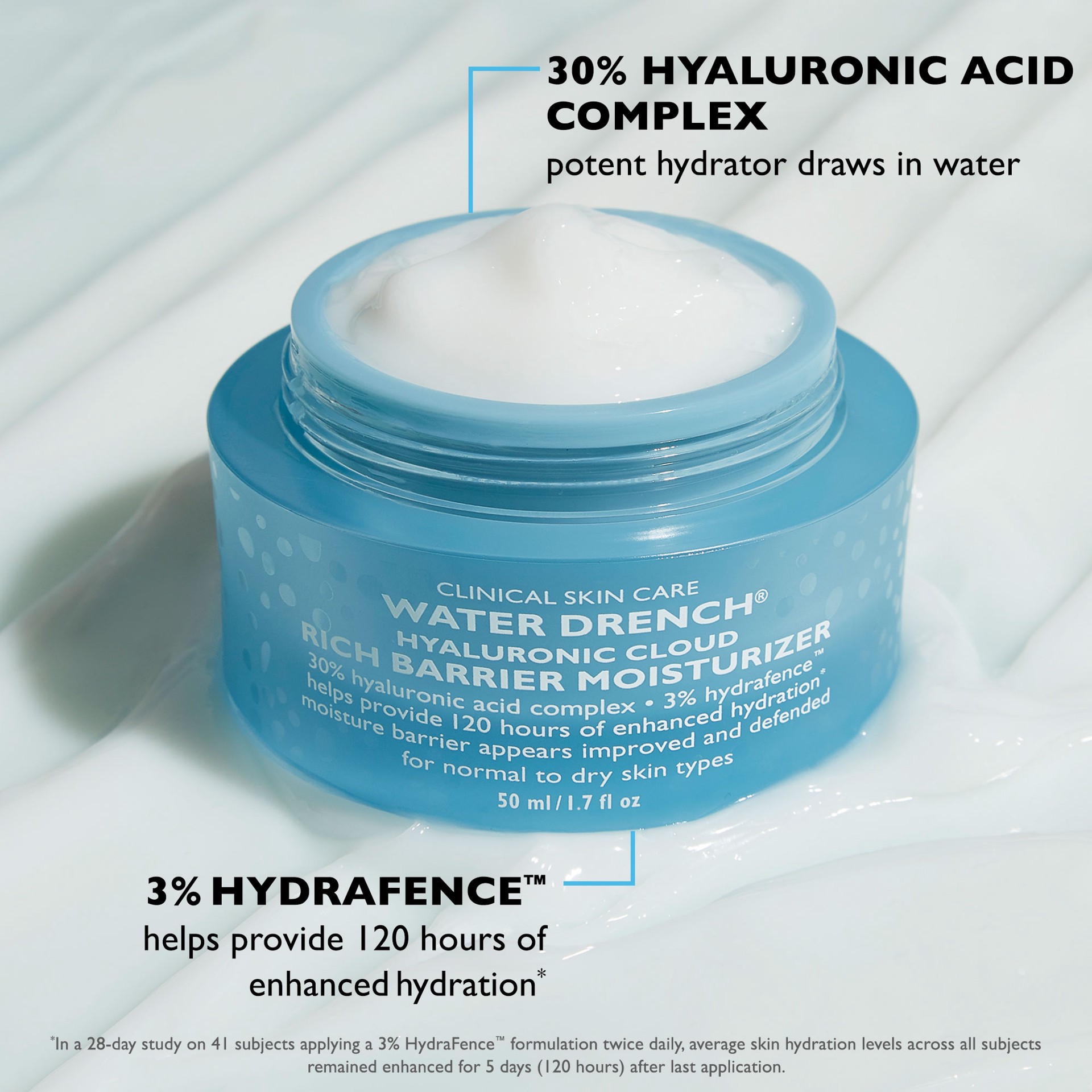 slide 5 of 9, Peter Thomas Roth Water Drench® Hyaluronic Cloud Rich Barrier Moisturizer 1.7 oz / 50 mL,
