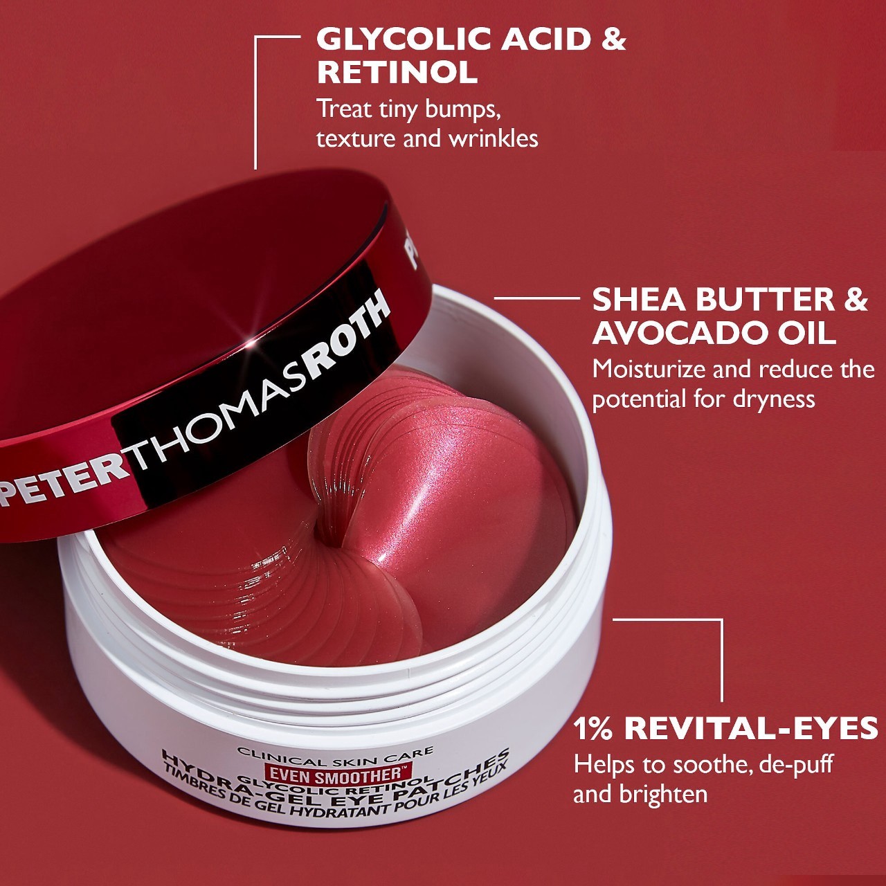 slide 3 of 11, Peter Thomas Roth Even Smoother™ Glycolic Retinol Hydra-Gel Eye Patches, 