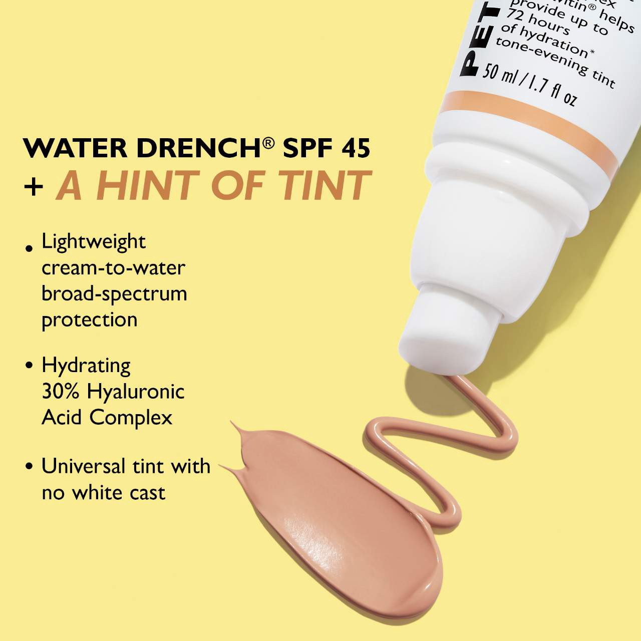 slide 2 of 6, Peter Thomas Roth Water Drench® Hyaluronic Cloud Sheer Tint Moisturizer Broad Spectrum Sunscreen SPF 45 1.7 oz, 