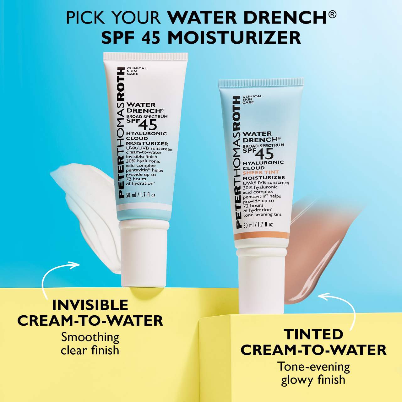 slide 6 of 6, Peter Thomas Roth Water Drench® Hyaluronic Cloud Sheer Tint Moisturizer Broad Spectrum Sunscreen SPF 45 1.7 oz, 