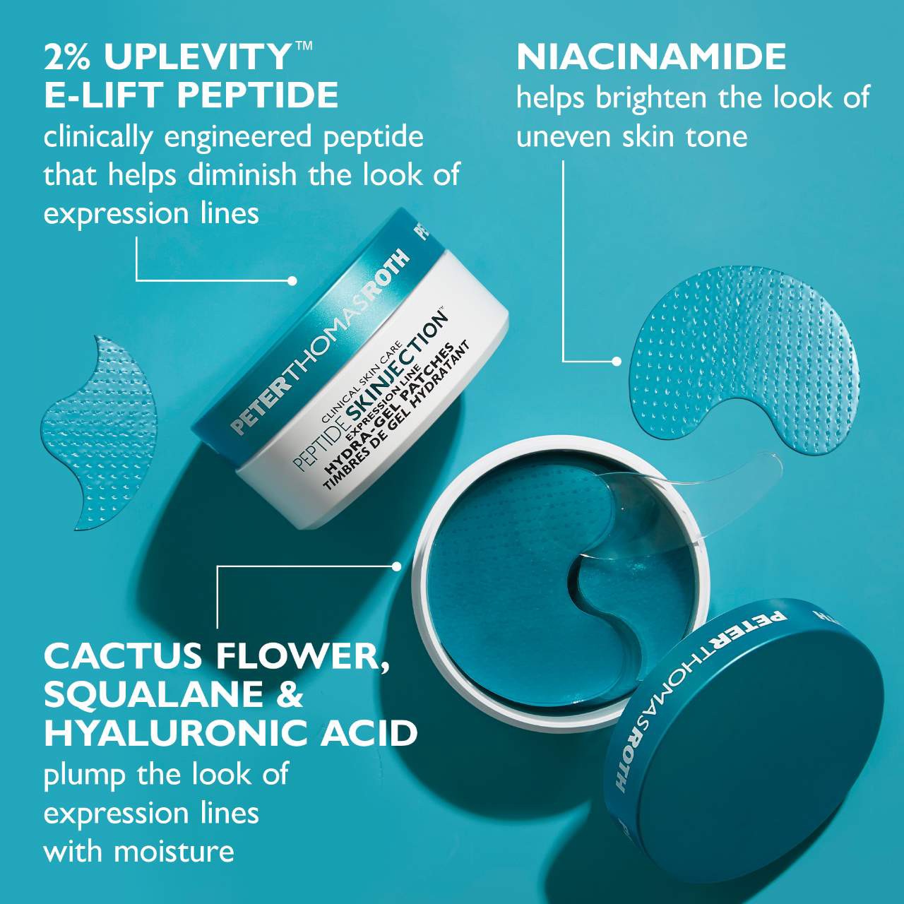 slide 2 of 11, Peter Thomas Roth Peptide Skinjection Hydra-Gel Patches 60 patches / pack, 