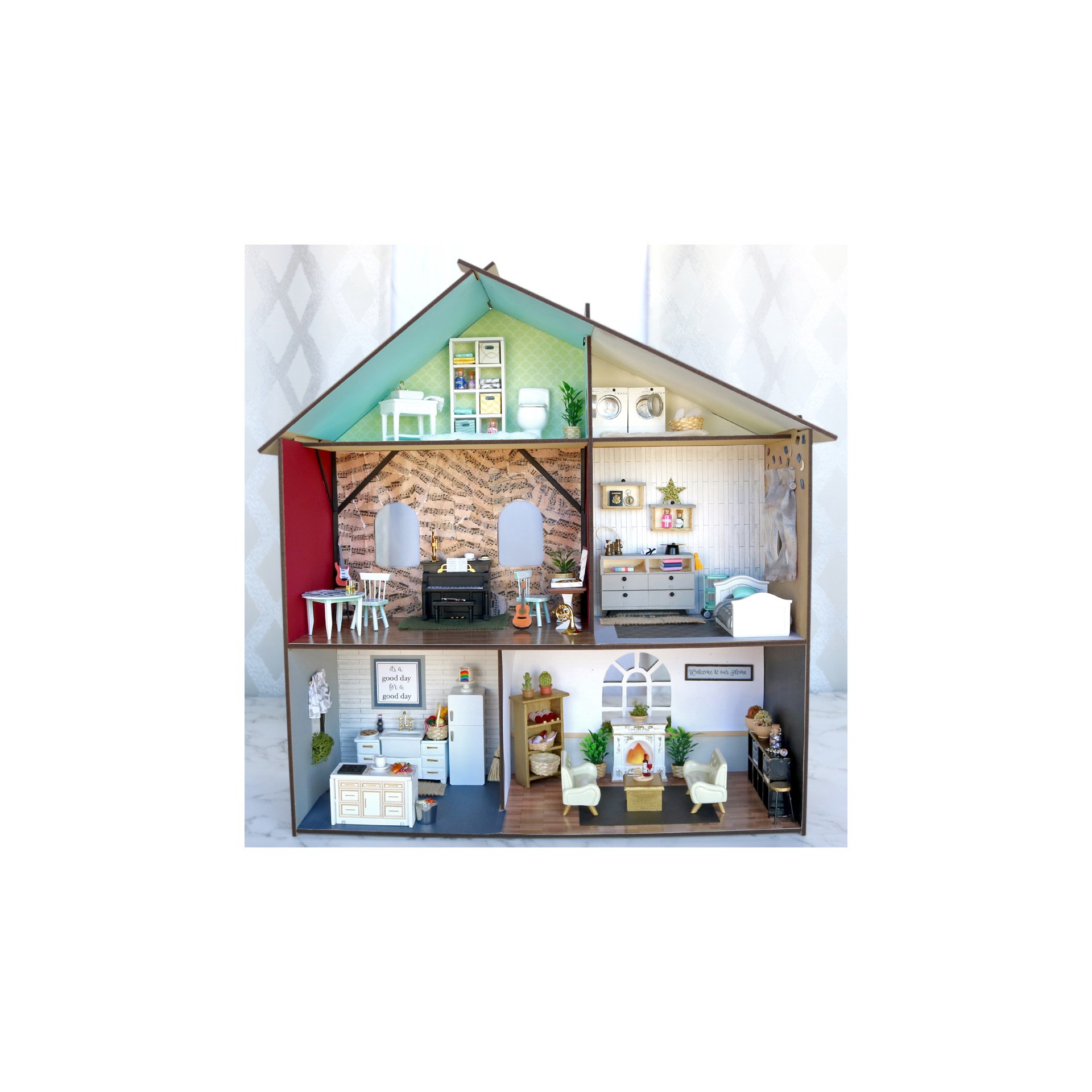 slide 2 of 3, Miniature Contemporary Home By Make Market, 24 in x 23.3 in x 8.5 in