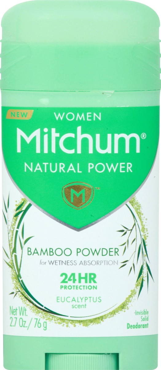 slide 5 of 11, Mitchum Natural Power Invisible Solid Women Eucalyptus Scent Deodorant 2.7 oz, 2.7 oz