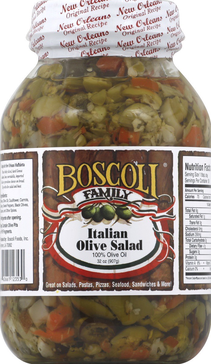 slide 2 of 2, Boscoli Olive Salad, Italian, 32 oz