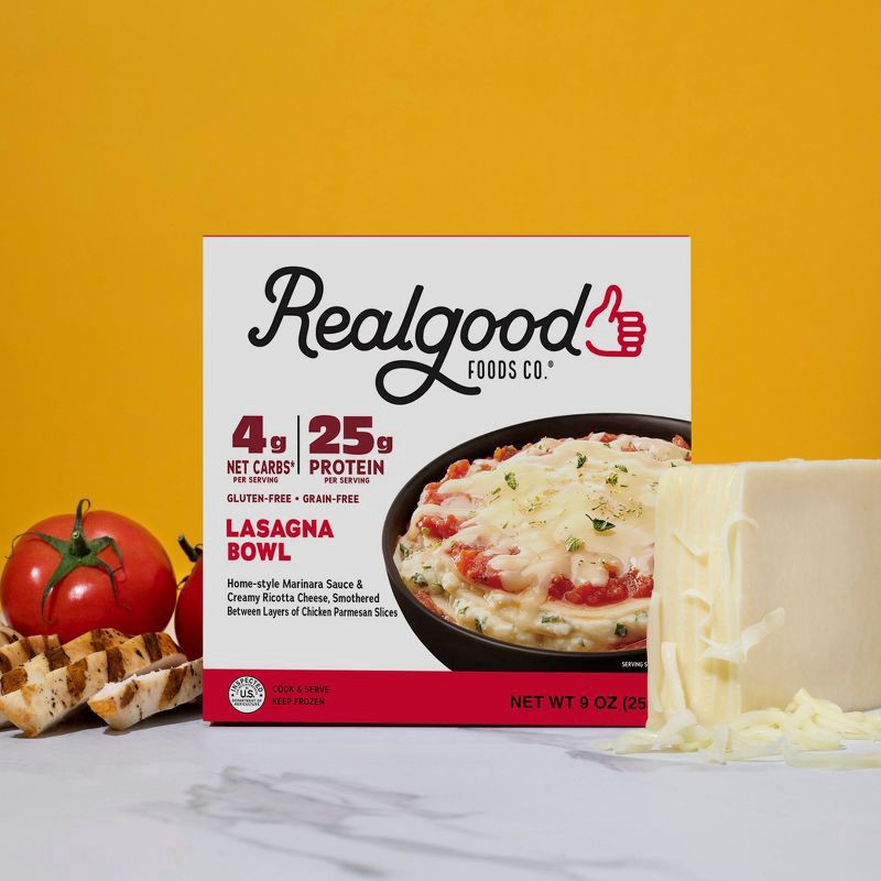 slide 5 of 6, Realgood Foods Co. Lasagna Bowl 9 oz, 9 oz