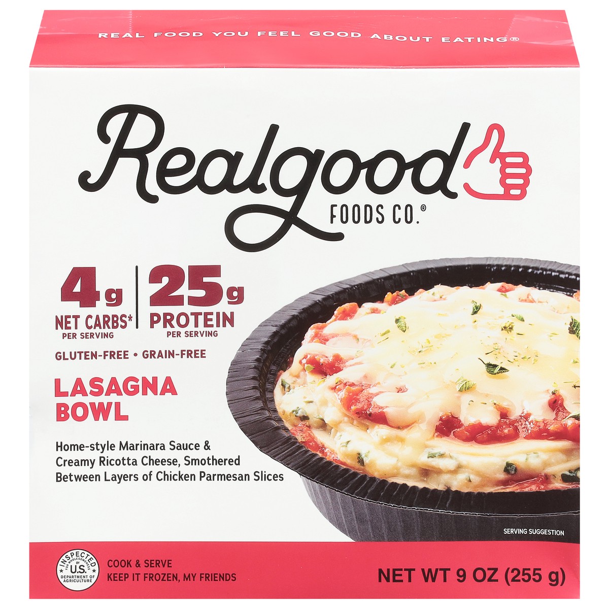 slide 1 of 6, Realgood Foods Co. Lasagna Bowl 9 oz, 9 oz