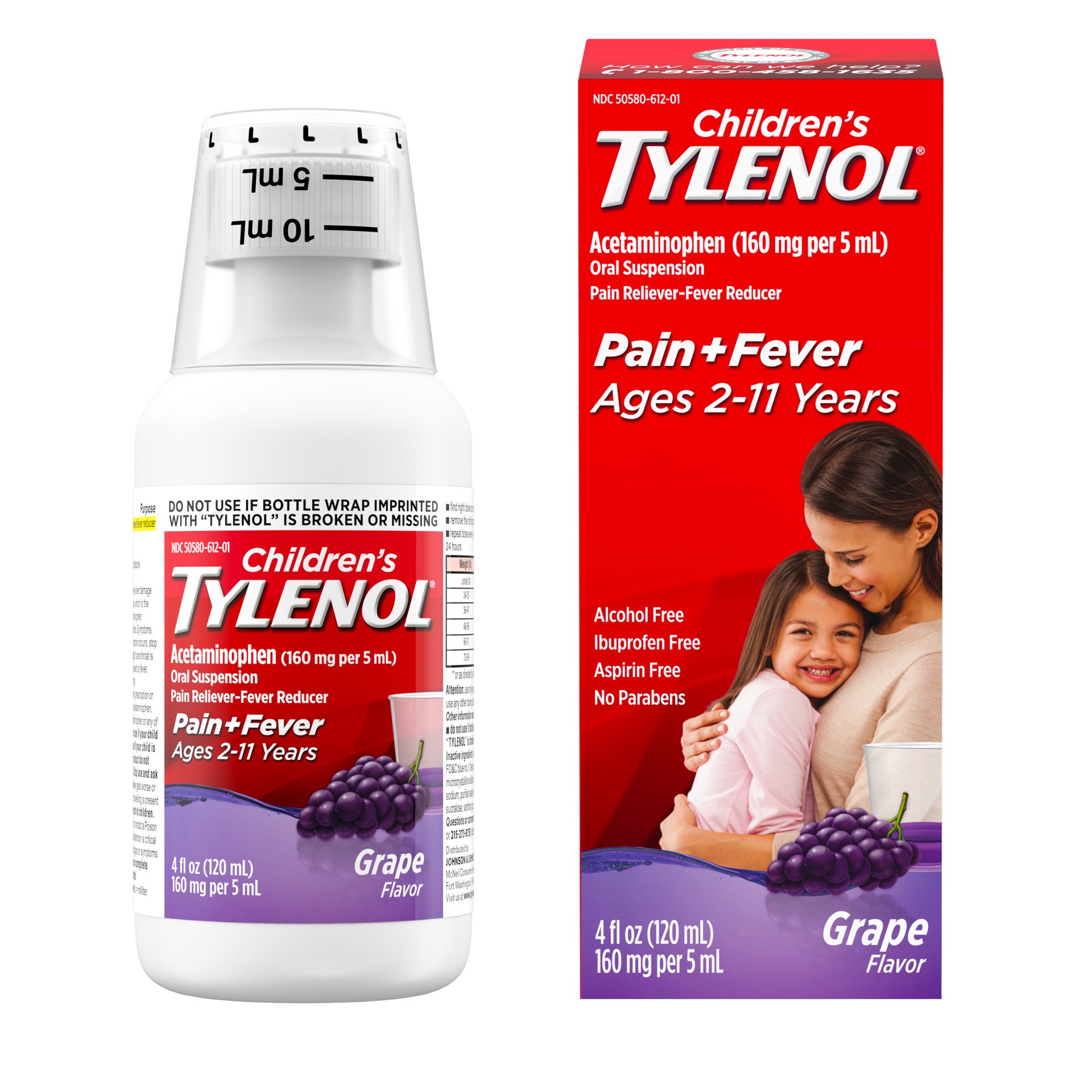 slide 2 of 9, Tylenol Children's Pain/Fever Relief Grape Liquid, 1 ct