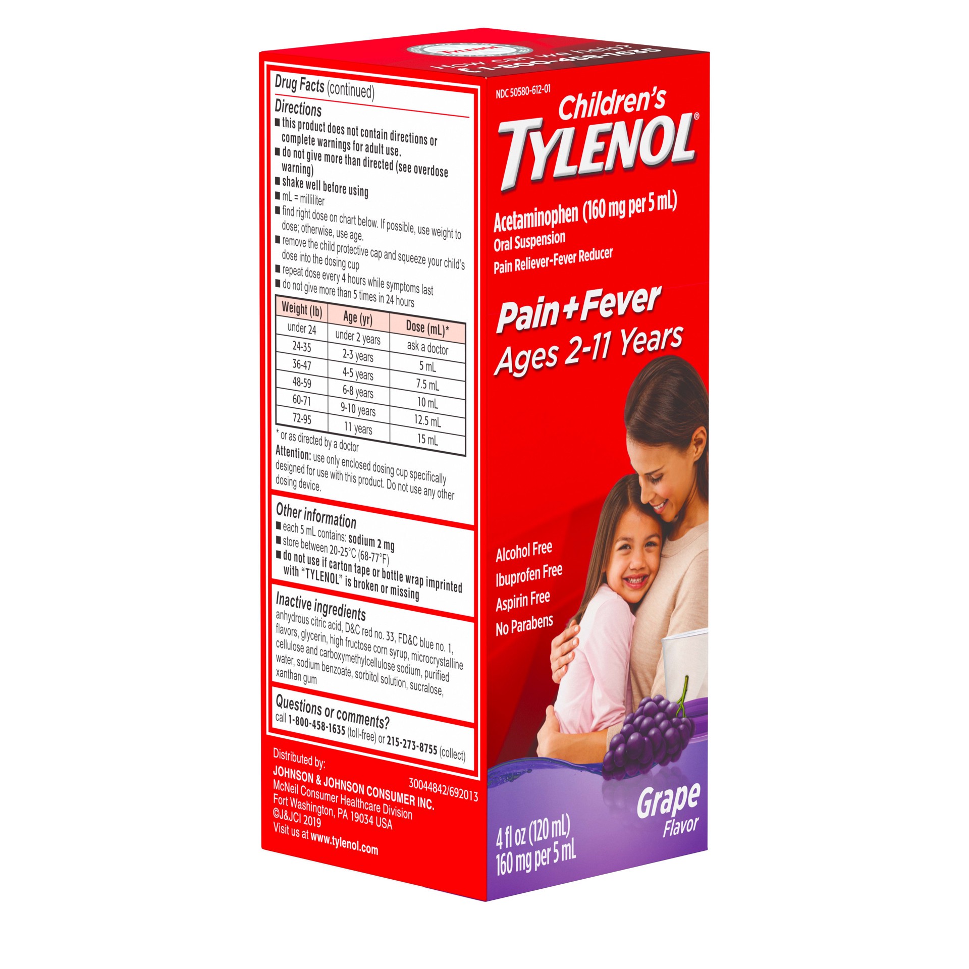 slide 5 of 9, Tylenol Children's Pain/Fever Relief Grape Liquid, 1 ct
