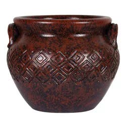 Trendspot Tulum Bean Pot Clay Planter - - Red
