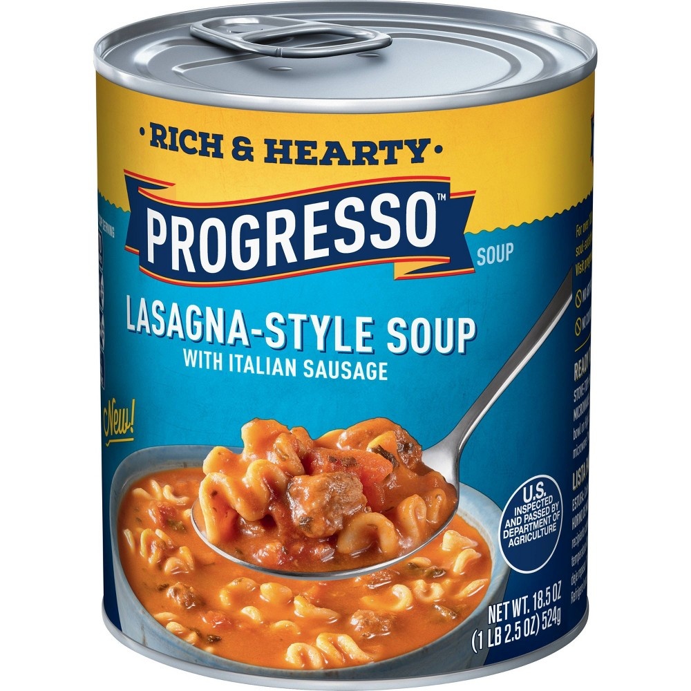 Progresso Rich & Hearty Lasagna-Style Soup with Italian Sausage - 18 ...