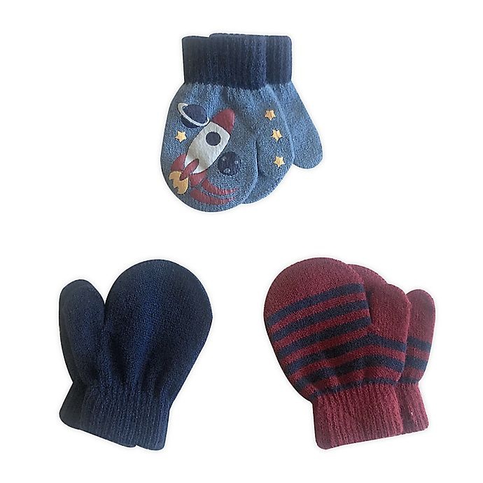 slide 1 of 1, Toby Fairy Rocket Toddler Gripper Mittens, 3 ct