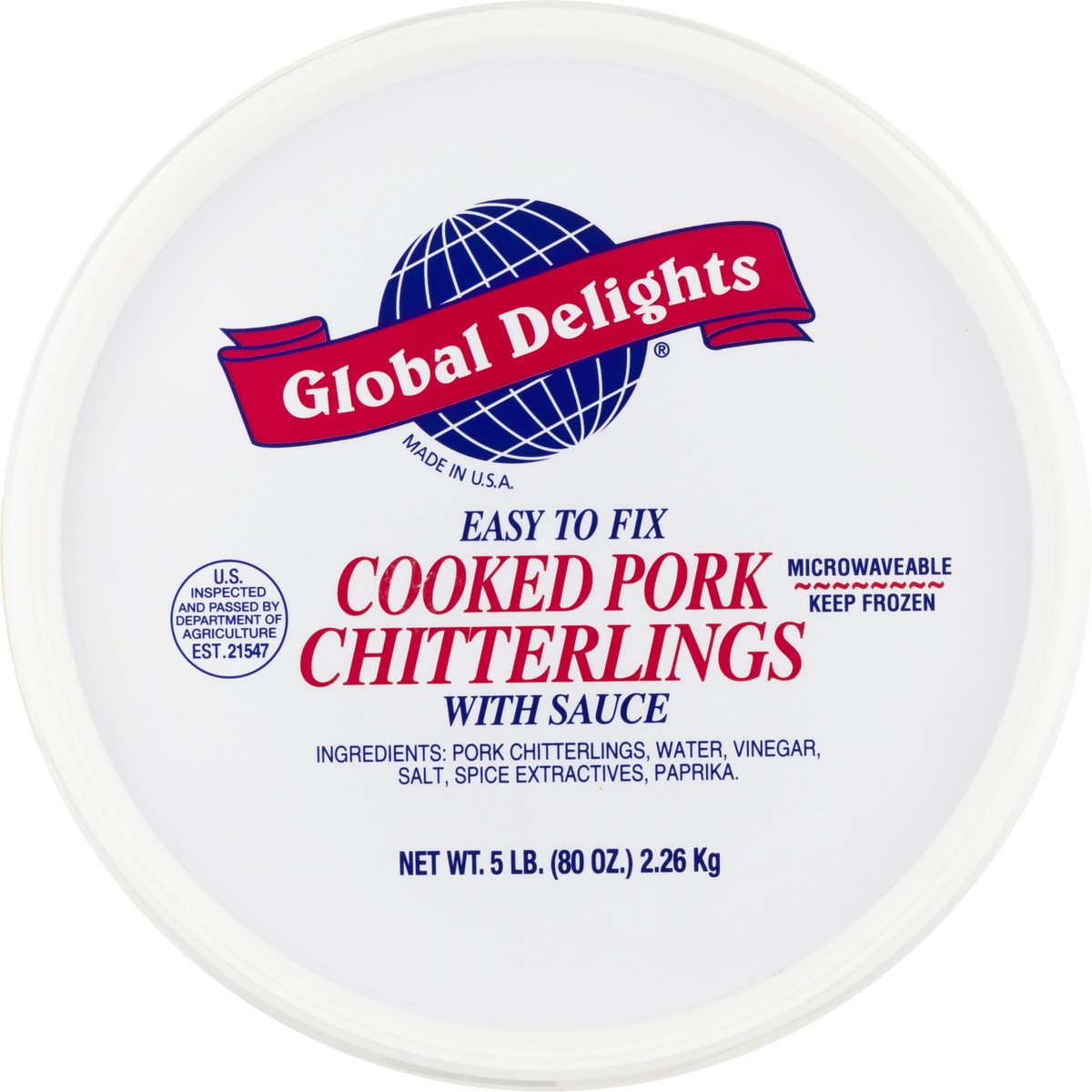 slide 6 of 10, Global Delights Pork Chitterlings - Cooked, 80 oz