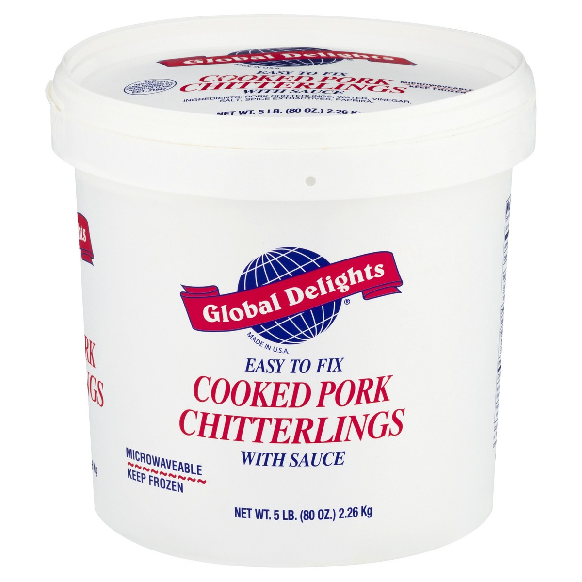 Global Delights Pork Chitterlings - Cooked 80 oz