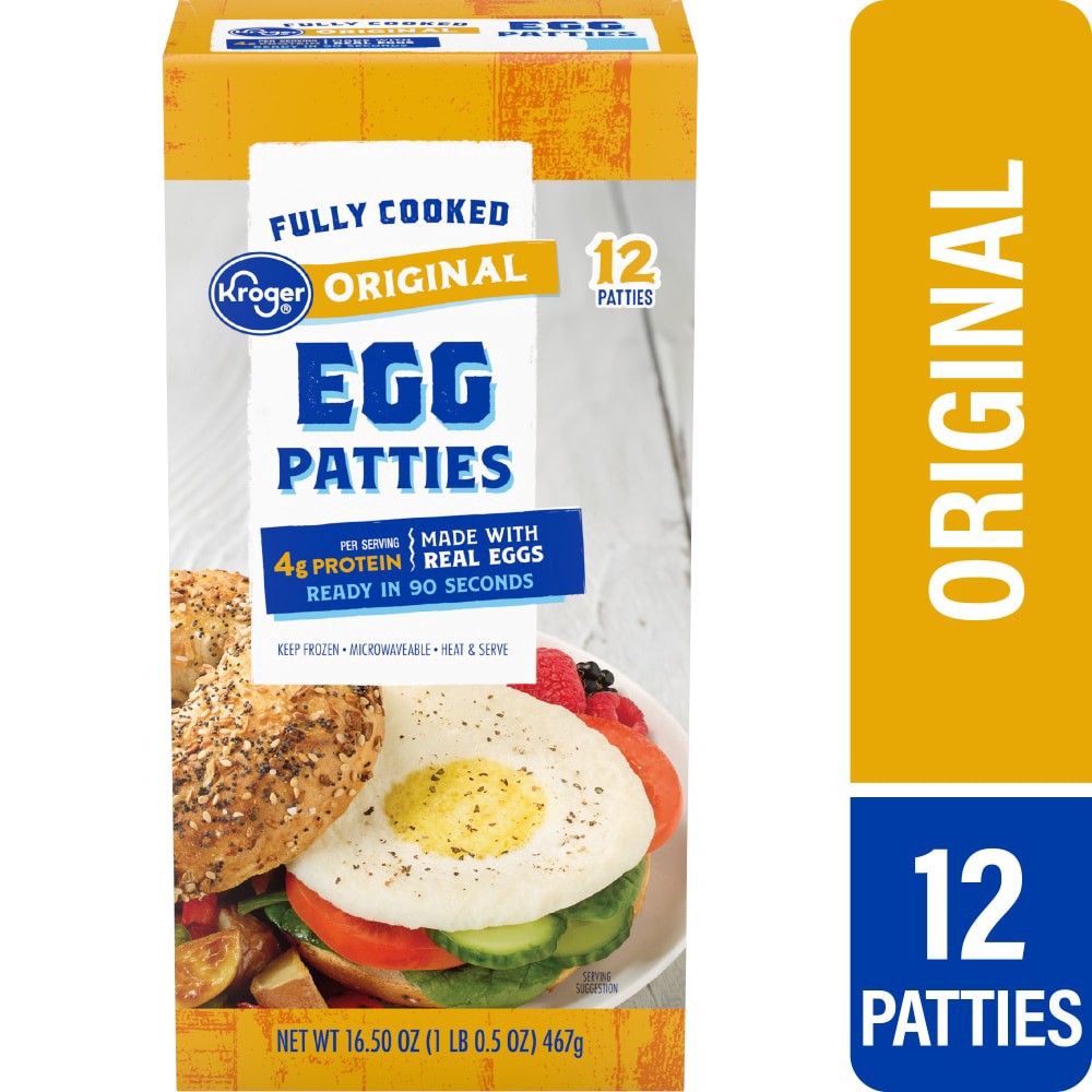 slide 2 of 4, Kroger® Original Egg Patties, 12 ct; 16.5 oz