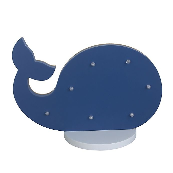 slide 2 of 3, NoJo Whale Shaped Standing Marquee Light - Navy, 1 ct