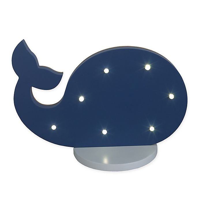 slide 1 of 3, NoJo Whale Shaped Standing Marquee Light - Navy, 1 ct