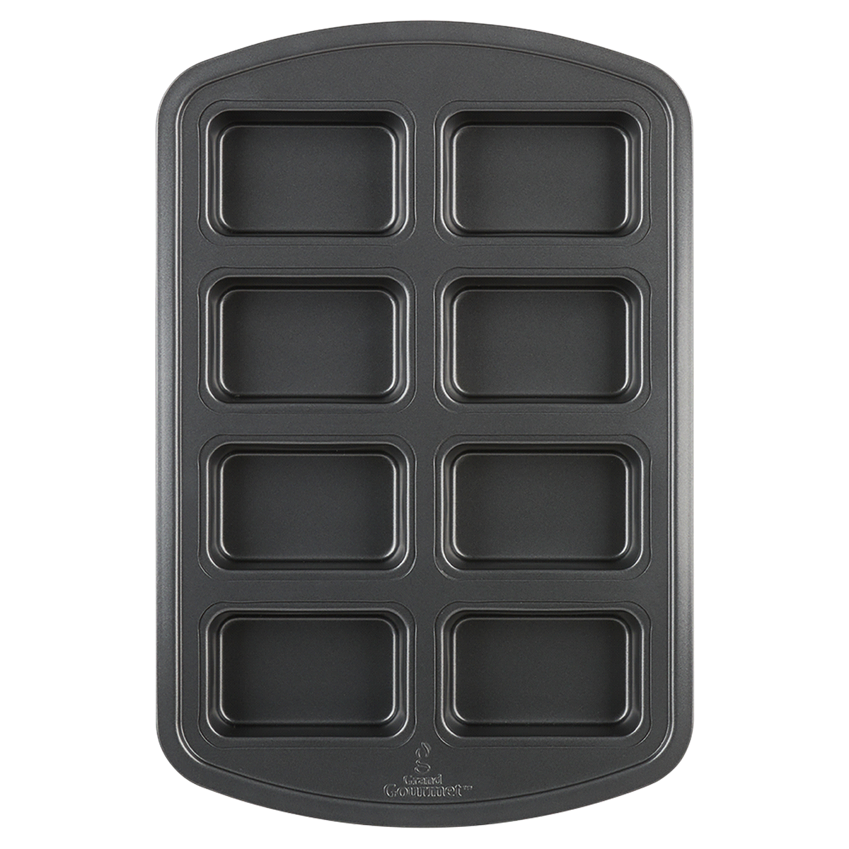 slide 4 of 9, Grand Gourmet Premium Mini Loaf Pan, Dark Grey, 8 ct