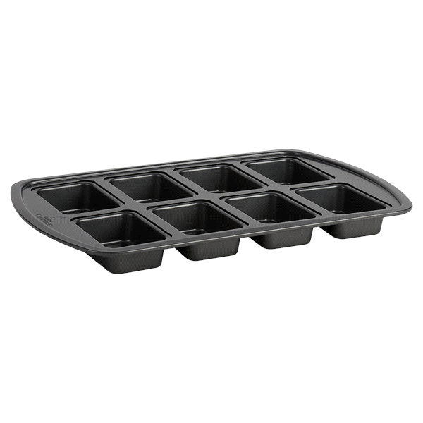 slide 3 of 9, Grand Gourmet Premium Mini Loaf Pan, Dark Grey, 8 ct