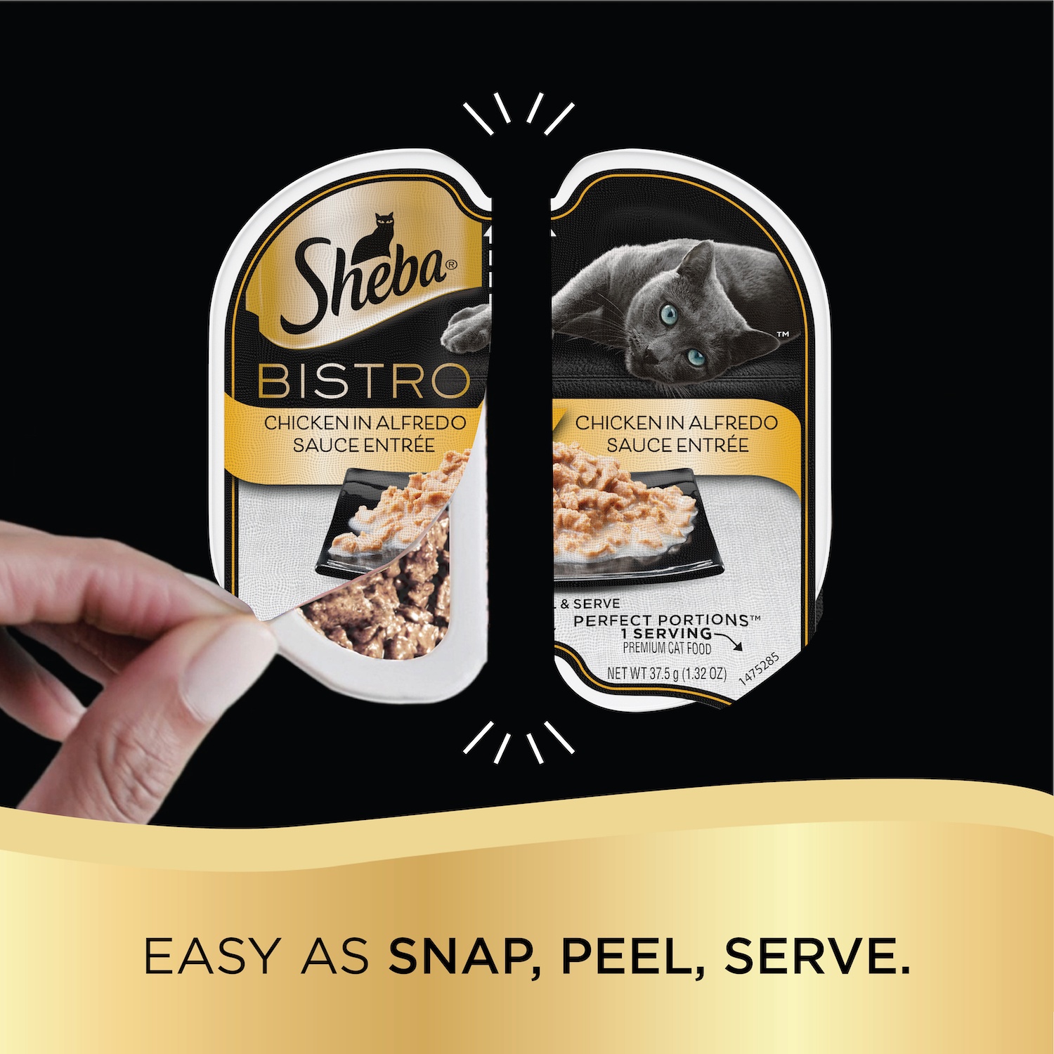 slide 7 of 7, Sheba Perfect Portions Bistro Adult Wet Cat Food, Chicken In Alfredo Sauce Entree, 2.64 oz