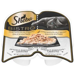 Sheba Perfect Portions Bistro Premium Chicken in Alfredo Sauce Entree Cat Food 2 ea