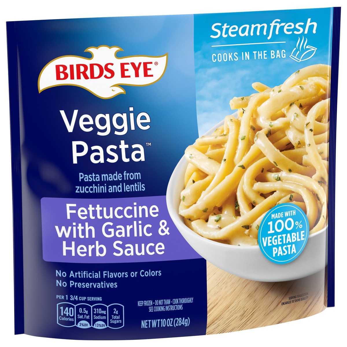 slide 2 of 8, Birds Eye Veggie Pasta Fettucine with Garlic and Herb Sauce, Frozen, 10 oz., 10 oz